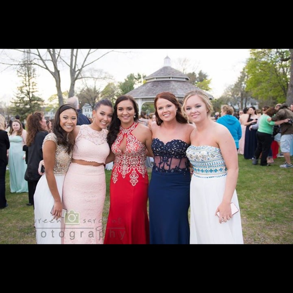 DARK BLUE PROM DRESS